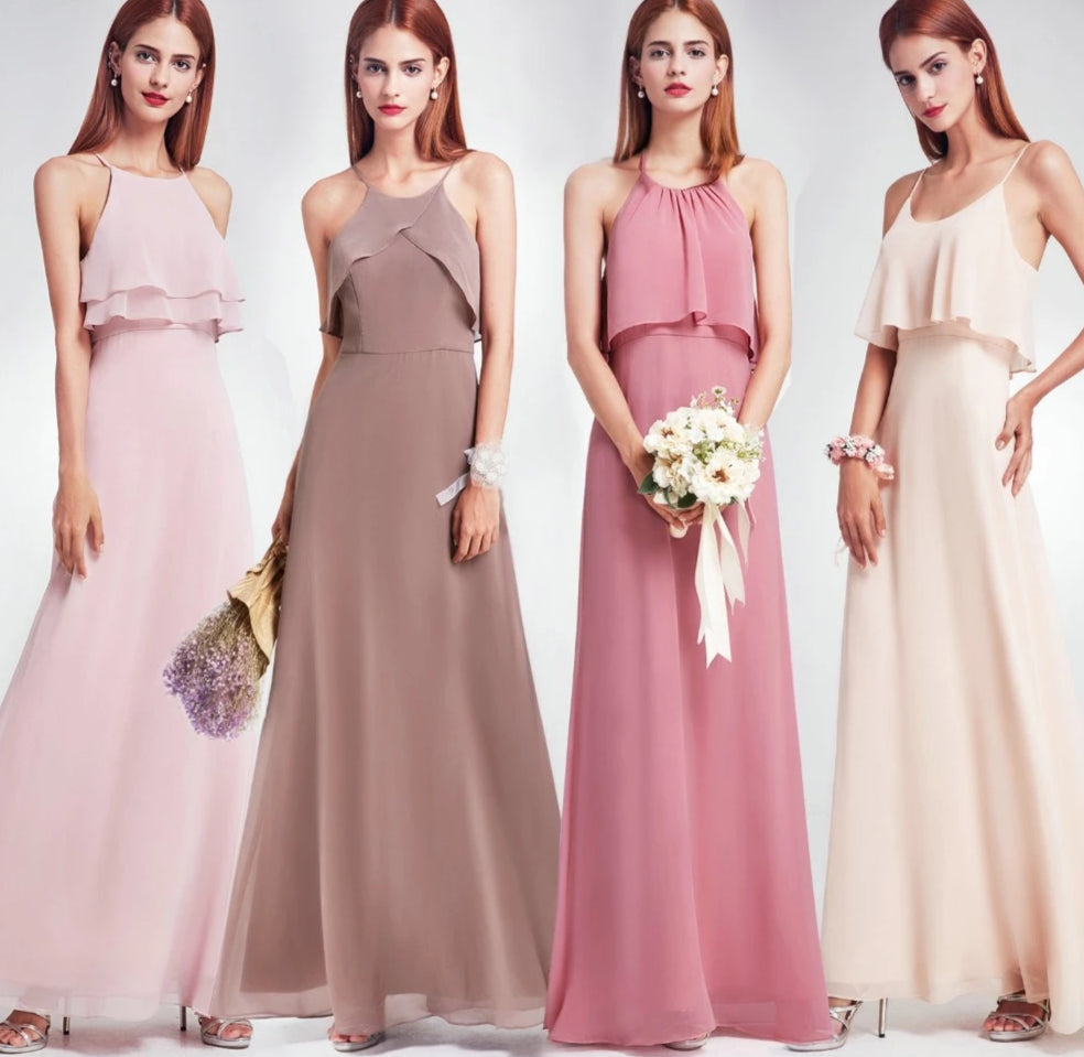 Long Flowy Chiffon Bridesmaid Dress ...